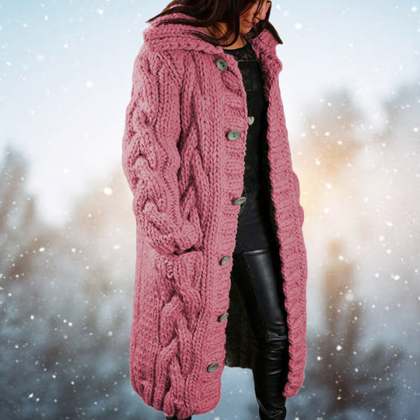 Lara™ | Elegante Gebreide Winter Jas Voor Dames