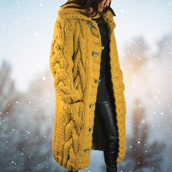 Lara™ | Elegante Gebreide Winter Jas Voor Dames