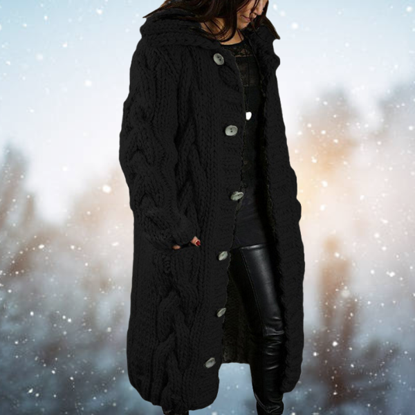 Lara™ | Elegante Gebreide Winter Jas Voor Dames